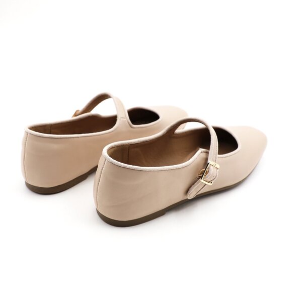 Natural Cushioned Insole Classic Mary Jane Ballet Flat Adjustable Ankle Strap - Picture 6 of 11
